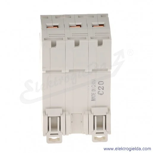 Wyłącznik instalacyjny 247644, BH-D6, 3P, 20A, TYP C