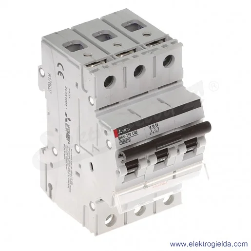 wyłącznik instalacyjny 291995, BHW-T10, 3P, 40A, TYP C