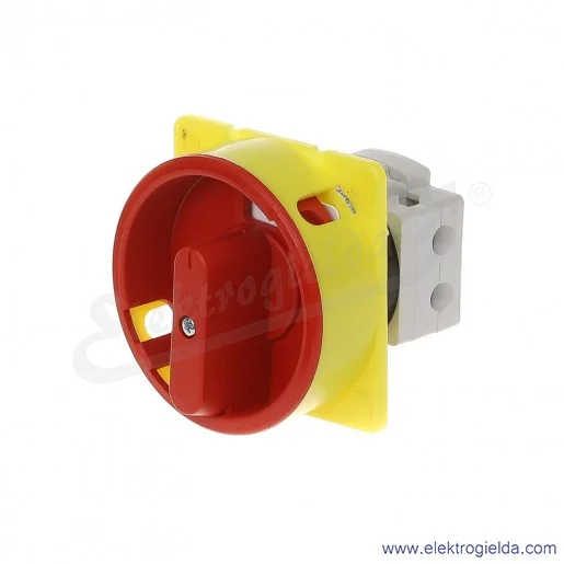 Łącznik krzywkowy pulpit/kłódka S16JU1101 A6R 16A 0-1 1P IP40 żółto-czerwony
