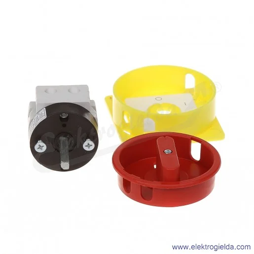 Łącznik krzywkowy pulpit/kłódka S16JU1101 A6R 16A 0-1 1P IP40 żółto-czerwony