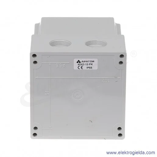4G63-12-PK /0-Y-D/ 63A Łącznik krzywkowy Gwiazda-Trójkąt, w obudowie 4G63-12-PK /0-Y-D/ 63A Łącznik krzywkowy Gwiazda-Trójkąt, w obudowie