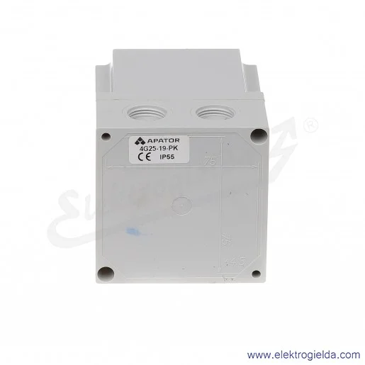 4G25-19-PK /0-D-YY/ 25A Łącznik krzywkowy, układ Dahlandera do silników z podwójną prędkością, w obudowie 4G25-19-PK /0-D-YY/ 25A Łącznik krzywkowy, układ Dahlandera do silników z podwójną prędkością, w obudowie