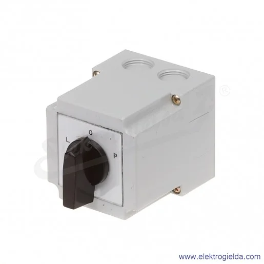 4G10-11-PK /L-0-P/ 10A Łącznik krzywkowy 3-fazowy Lewo-Prawo w obudowie