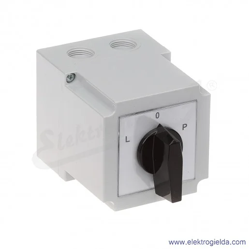4G16-11-PK /L-0-P/ 16A Łącznik krzywkowy 3-fazowy Lewo-Prawo w obudowie 4G16-11-PK /L-0-P/ 16A Łącznik krzywkowy 3-fazowy Lewo-Prawo w obudowie
