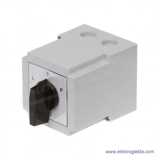 4G25-11-PK /L-0-P/ 25A Łącznik krzywkowy 3-fazowy Lewo-Prawo w obudowie 4G25-11-PK /L-0-P/ 25A Łącznik krzywkowy 3-fazowy Lewo-Prawo w obudowie