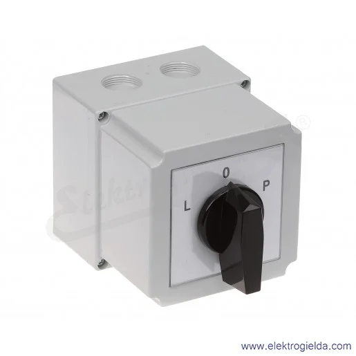 4G63-11-PK /L-0-P/ 63A Łącznik krzywkowy 3-fazowy Lewo-Prawo w obudowie 4G63-11-PK /L-0-P/ 63A Łącznik krzywkowy 3-fazowy Lewo-Prawo w obudowie