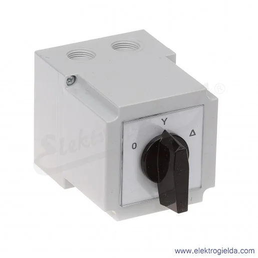 4G16-12-PK /0-Y-D/ 16A Łącznik krzywkowy Gwiazda-Trójkąt, w obudowie 4G16-12-PK /0-Y-D/ 16A Łącznik krzywkowy Gwiazda-Trójkąt, w obudowie