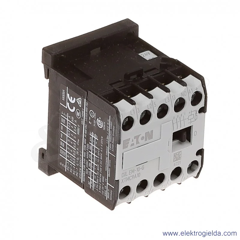 Stycznik DILEM-10-G(24VDC) 3P+1NO 4kW 9A Us 24VDC