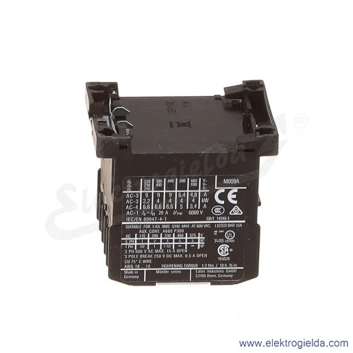 Stycznik DILEM-10-G(24VDC) 3P+1NO 4kW 9A Us 24VDC