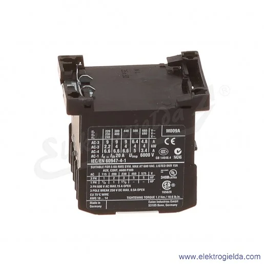 Stycznik DILEM4(24V50/60HZ) 4P 4kW 9A Us 24VAC