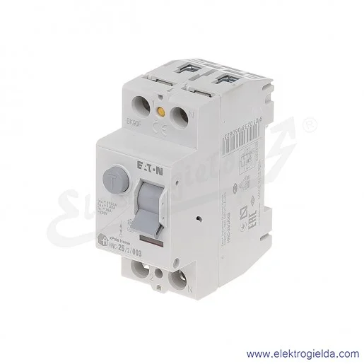 Wyłącznik różnicowoprądowy HNC-25/2/003 2P 25A 0,03A typ AC