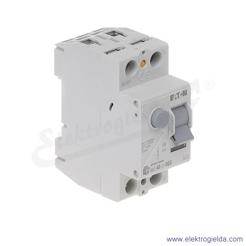 Wyłącznik różnicowoprądowy HNC-40/2/003 2P 40A 0,03A typ AC