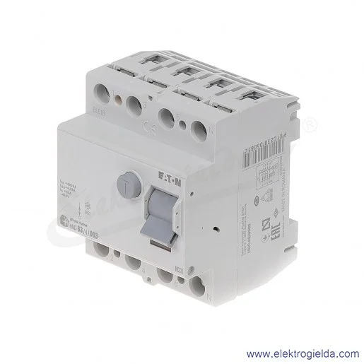 Wyłącznik różnicowoprądowy HNC-63/4/003 4P 63A 0,03A typ AC