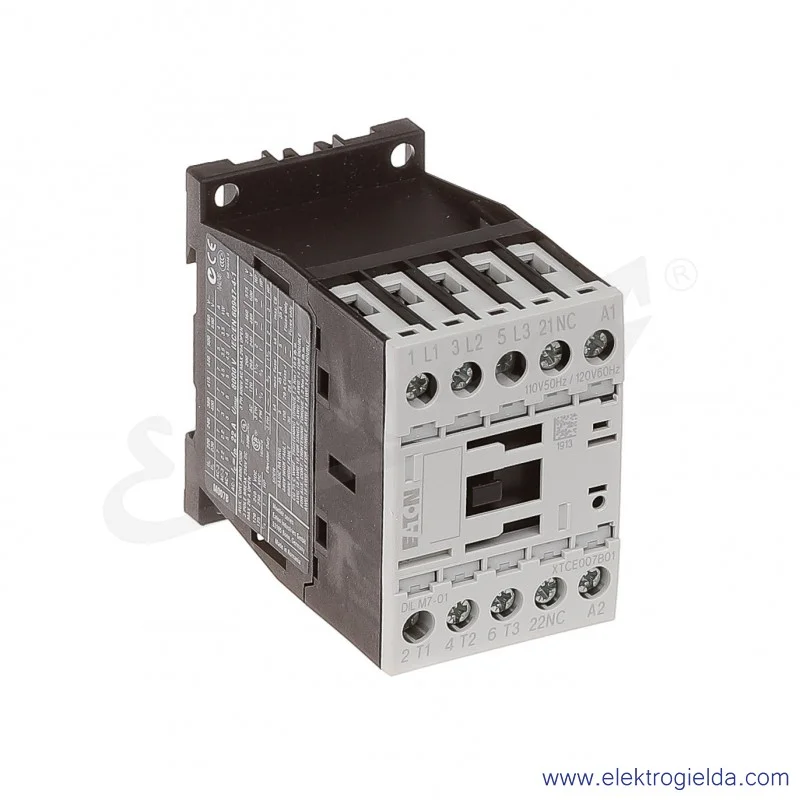 Stycznik DILM7-01(110V50HZ,120V60HZ) 3P+1NC 3kW 7A Us 110VAC