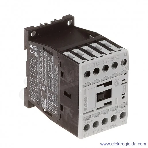 Stycznik DILM7-01(24VDC) 3P+1NC 3kW 7A Us 24VDC