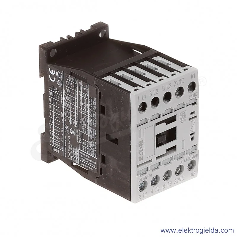 Stycznik DILM9-01(24VDC) 3P+1NC 4kW 9A Us 24VDC