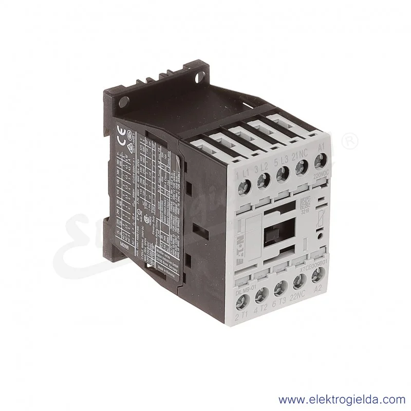 Stycznik DILM9-01(220VDC) 3P+1NC 4kW 9A Us 220VDC