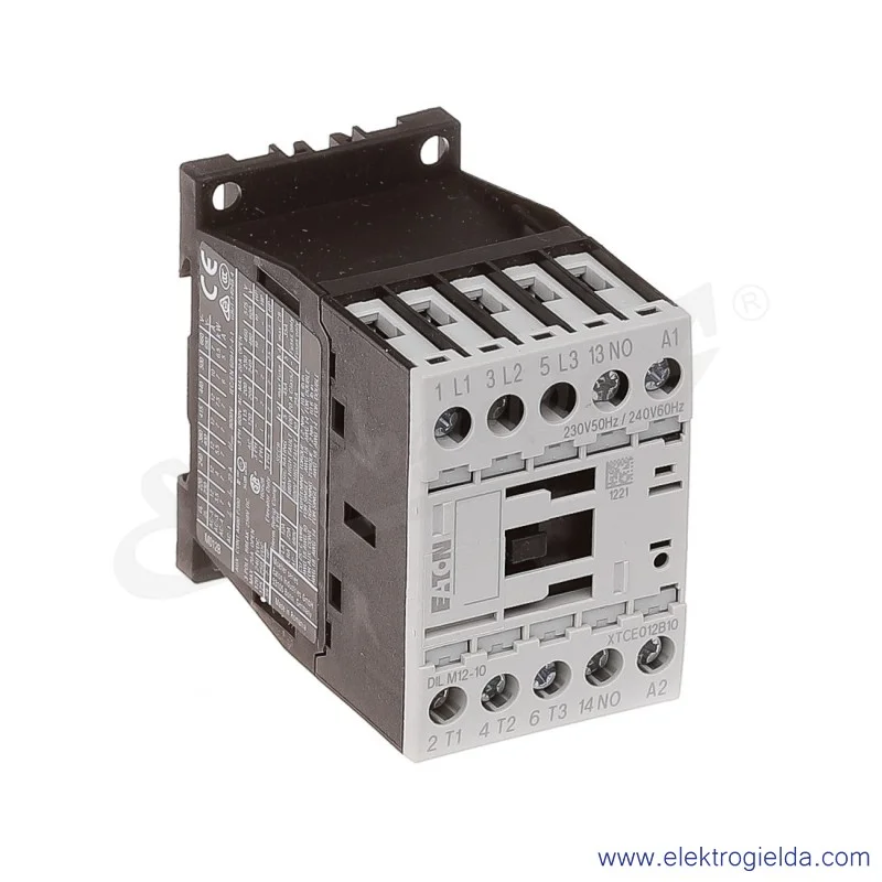 DILM12-10(230V50HZ,240V60HZ) 3P+1NO 5,5kW 12A Us 230VAC