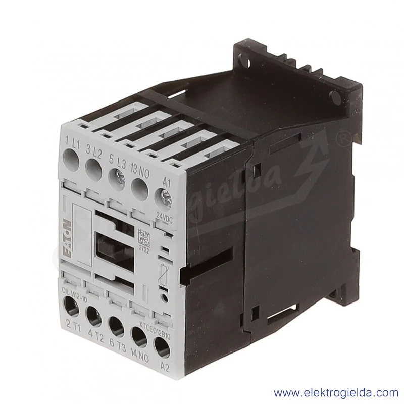 Stycznik DILM12-10(24VDC) 3P+1NO 5,5kW 12A Us 24VDC