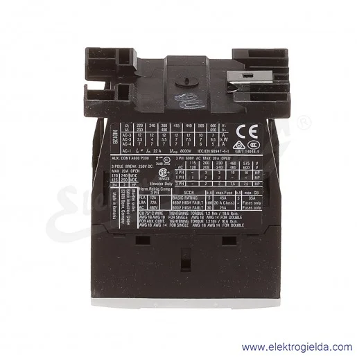 Stycznik DILM12-01(230V50HZ,240V60HZ) 3P+1NC 5,5kW 12A Us 230VAC