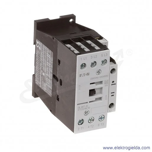 Stycznik DILM17-10(230V50HZ,240V60HZ) 3P+1NO 7,5kW 17A Us 230VAC