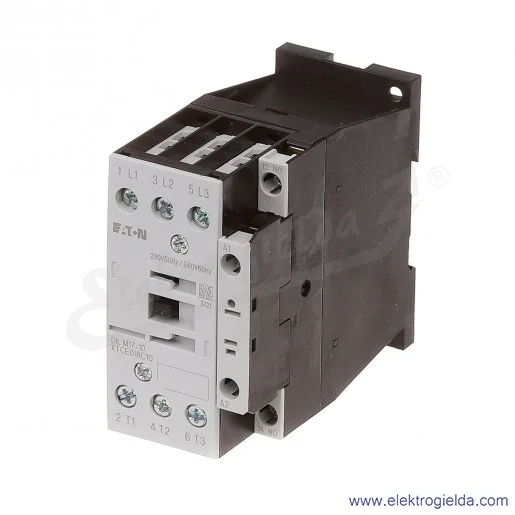 Stycznik DILM17-10(230V50HZ,240V60HZ) 3P+1NO 7,5kW 17A Us 230VAC