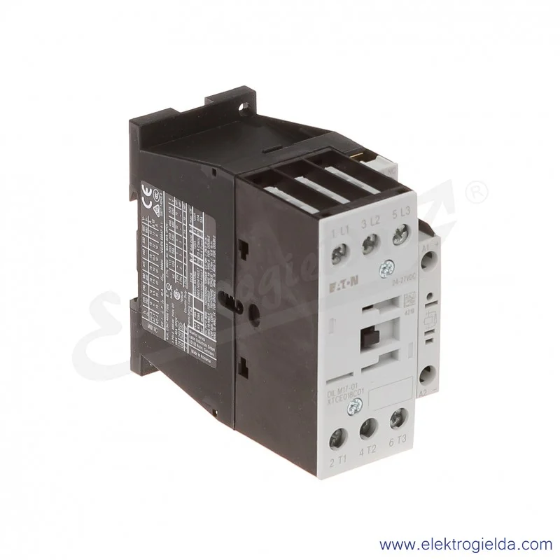 Stycznik DILM17-01(RDC24) 3P+1NC 7,5kW 17A Us 24VDC