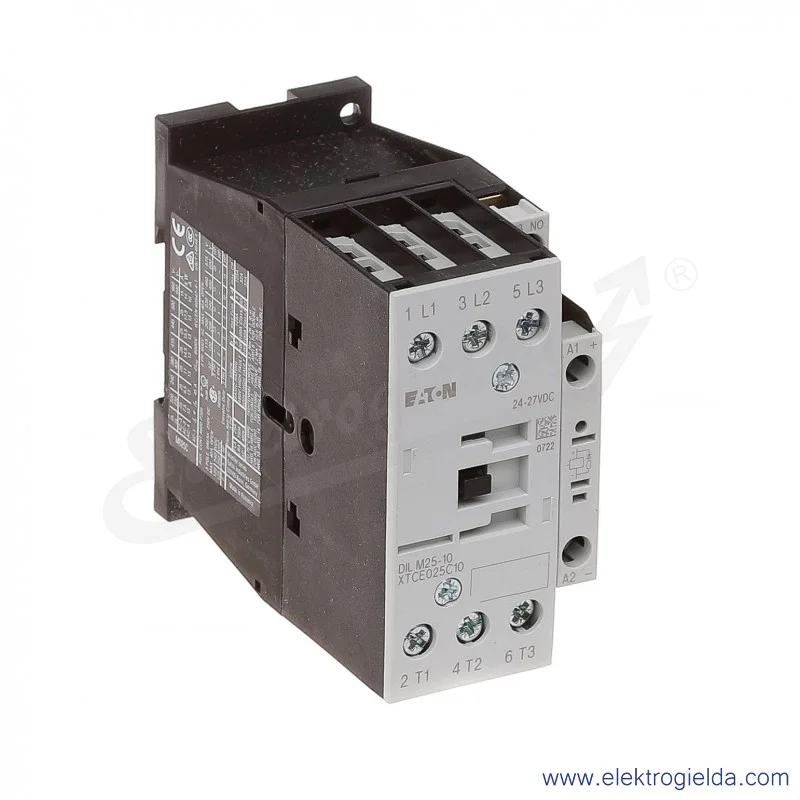 Stycznik DILM25-10(RDC24) 3P+1NO 11kW 25A Us 24VDC