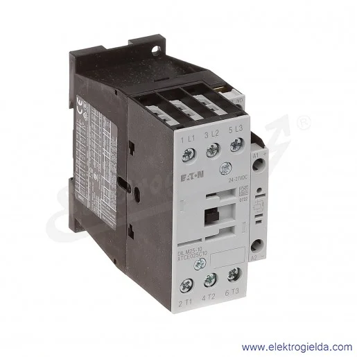 Stycznik DILM25-10(RDC24) 3P+1NO 11kW 25A Us 24VDC