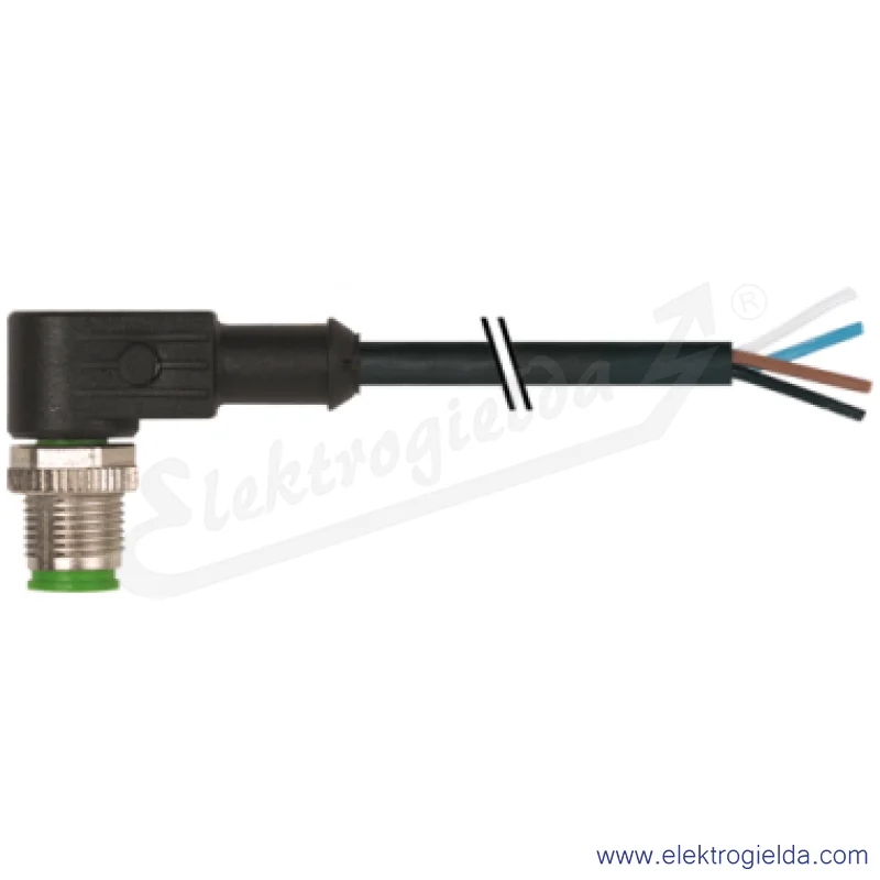 Konektor 7000-12101-6140500, M12, męski, kątowy, 5m, 4P, PUR-PVC