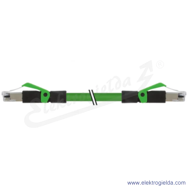 Konektor 7000-74301-7960200, RJ45, prosty, Ethernet, PUR-OB 2x2x0,34, ekranowany, zielony, UL CSA, 2m