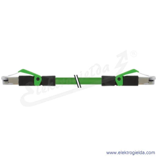Konektor 7000-74301-7960200, RJ45, prosty, Ethernet, PUR-OB 2x2x0,34, ekranowany, zielony, UL CSA, 2m