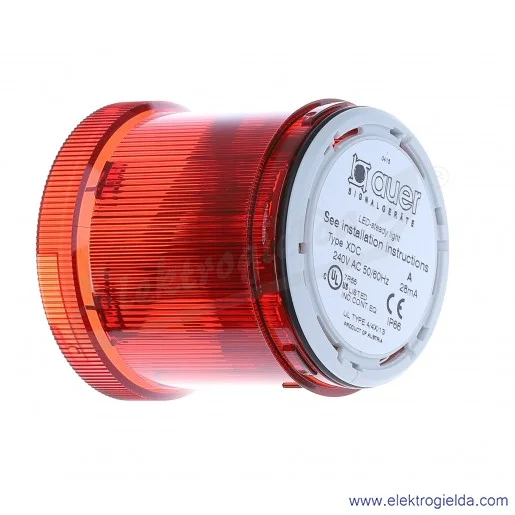 Lampka sygnalizacyjna 900012313, XDC, czerwona, LED-230VAC, światło ciągłe Lampka sygnalizacyjna 900012313, XDC, czerwona, LED-230VAC, światło ciągłe