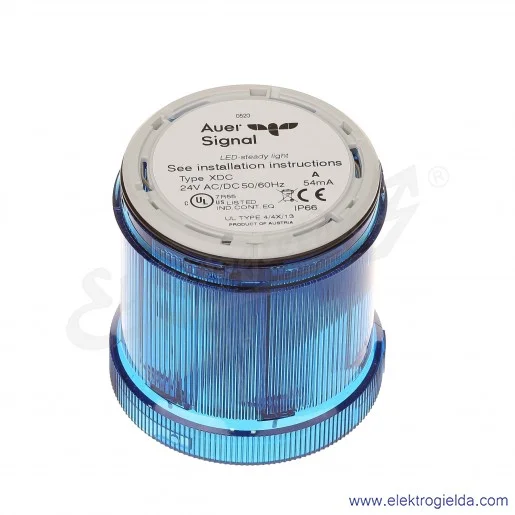Lampka sygnalizacyjna 900015405, niebieska, LED-24VAC/DC, światło ciągłe