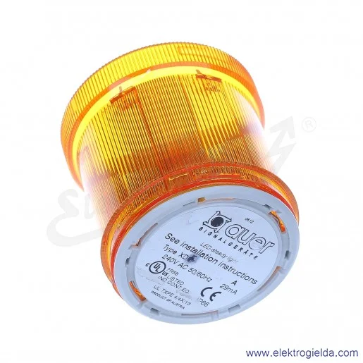 Lampka sygnalizacyjna 900031405, XDF, pomarańczowa, błyskowa, LED-24VAC