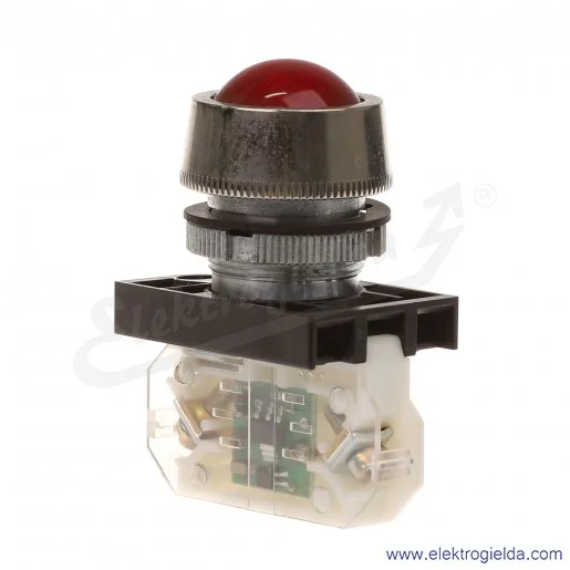 Lampka sygnalizacyjna NEK22M-LDSc 24-230V AC/DC czerwona klosz sferyczny