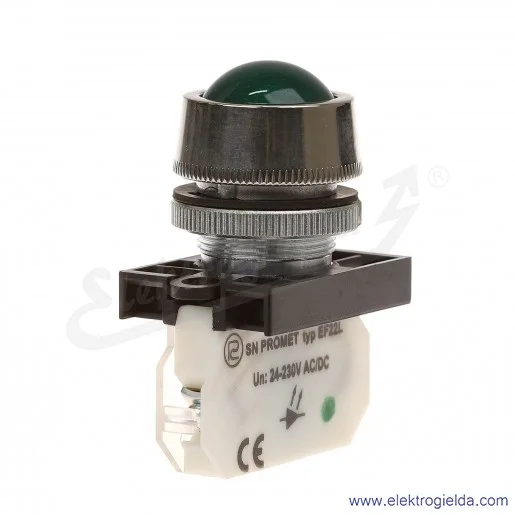 Lampka sygnalizacyjna NEK22M-LDSg 24-230V AC/DC żółta klosz sferyczny