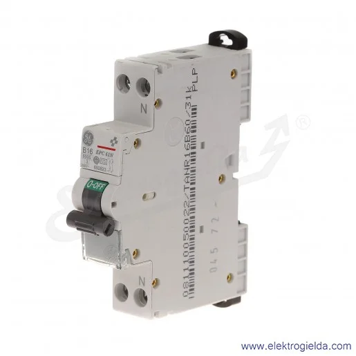 Wyłącznik nadprądowy EPC 61N B16 1P+N AC 6kA UNIBIS