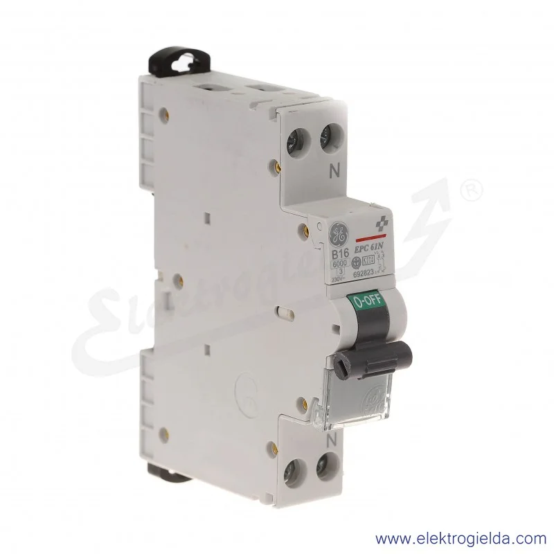 Wyłącznik nadprądowy EPC 61N B16 1P+N AC 6kA UNIBIS