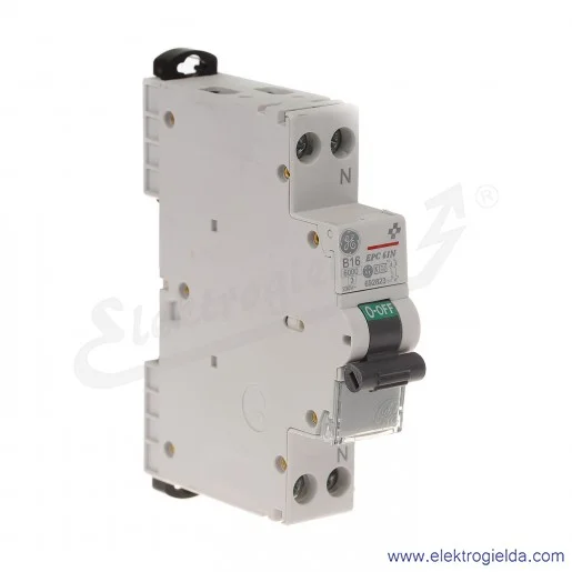 Wyłącznik nadprądowy EPC 61N B16 1P+N AC 6kA UNIBIS