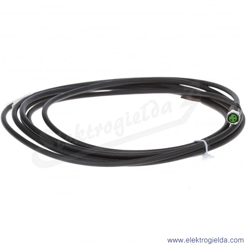 Konektor 7000-08041-6200300, M8, męski, prosty, 3m, 3P,PUR-PVC, z wolnym końcem przewodów