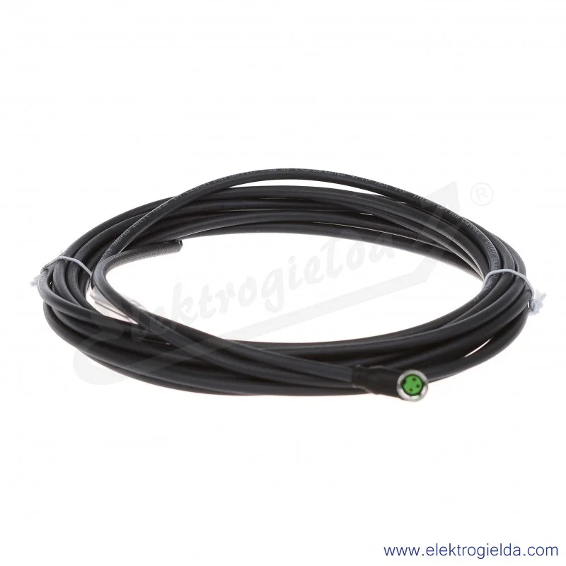 Konektor 7000-08081-6200500, M8, kątowy, 5m, 3P, PUR-PVC, z przewodem