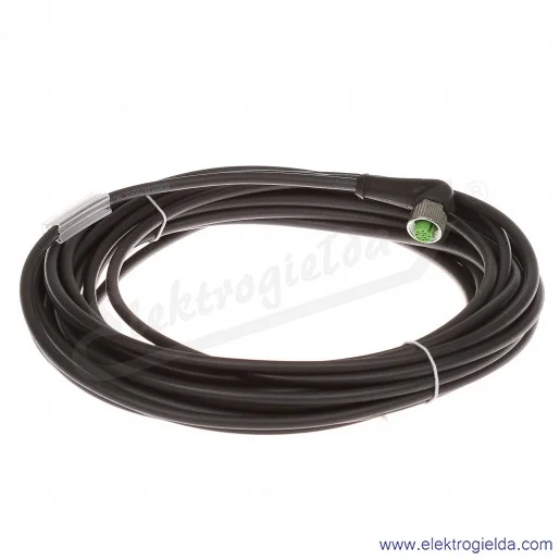 Konektor 7000-12361-6251000, M12, żeński, kątowy, PUR/PVC-JB 5x0,34 czarny 15m