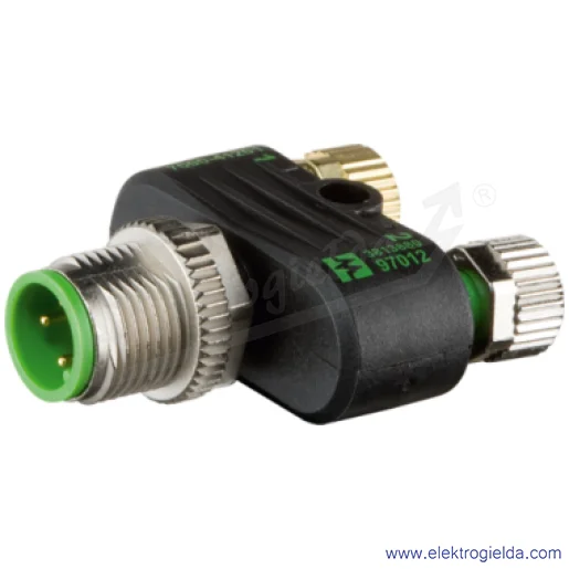 Trójnik 7000-41201-0000000, M12, męski, 4-polowy - 2xM8 żeński, 3-polowy