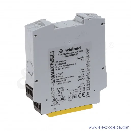 Przekaźnik bezpieczeństwa R1.188.0680.0, SNV4063KP-A 24VDC, 30s