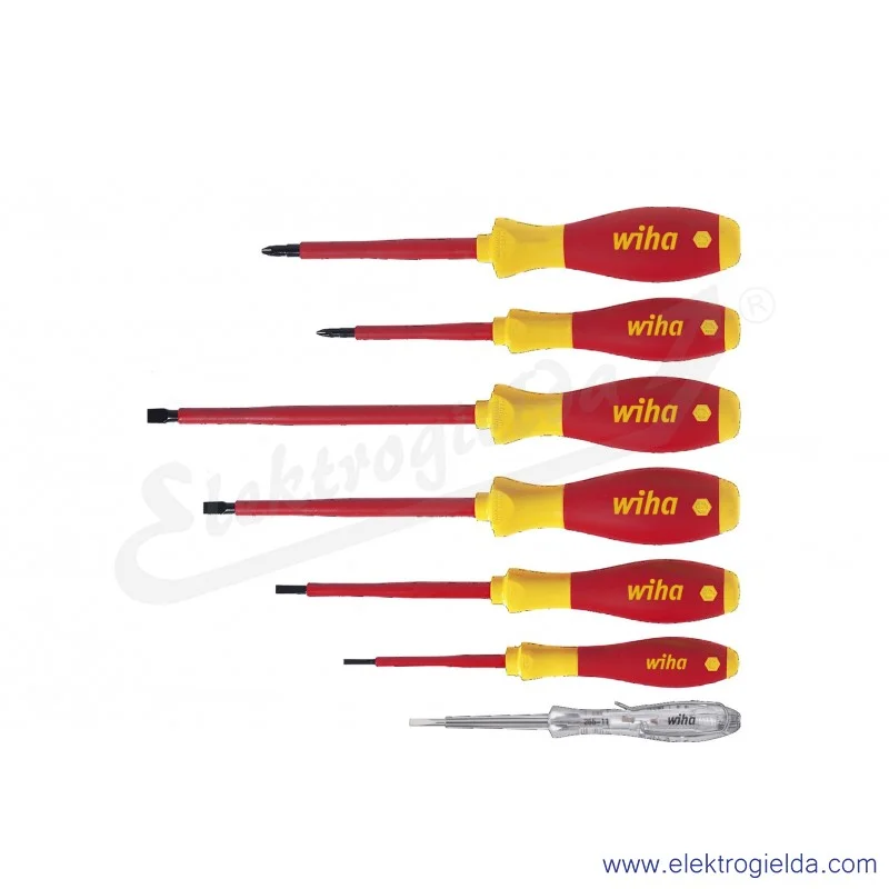 Zestaw wkrętaków 00834 softFinish, 7 wkrętaków do 1000VAC