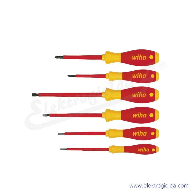 Zestaw wkrętaków 00833, 320NK6, SoftFinish Electric, płaski Phillips 6-częściowy