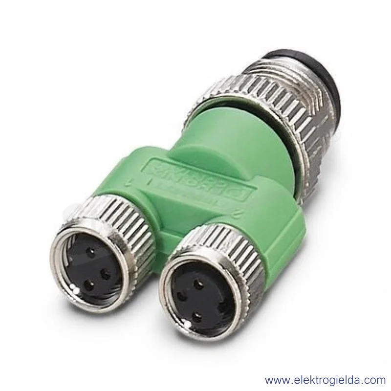 Rozgałęźnik Y 1683549, SAC-3P-M12Y/2XM 8FS VP, M12/2XM8, równoległy