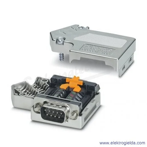 Wtyczka kątowa 2708245, SUBCON-PLUS-PROFIB/PG/SC2, 9p, z gniazdem do programowania