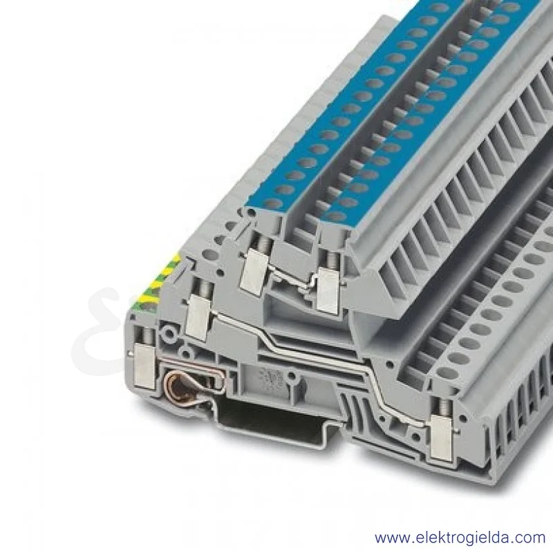 Złączka instalacyjna 2714019, PIK 4-PE/L/N, szara, 3 torowa, 4mm2, 32A, 400V